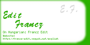 edit francz business card